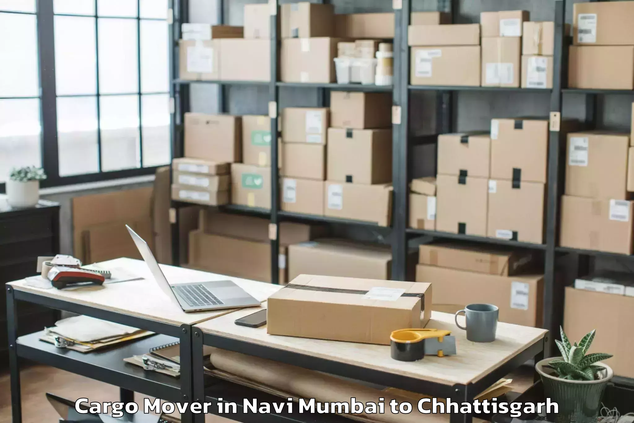 Get Navi Mumbai to Dharamjaigarh Cargo Mover